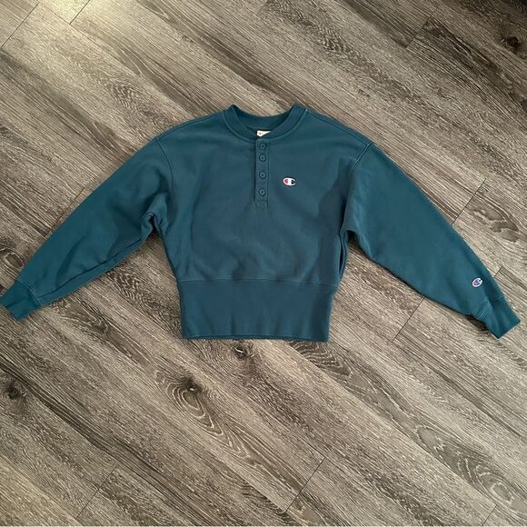Champion Reverse Weave Henley Sweatshirt - Picture 1 of 6